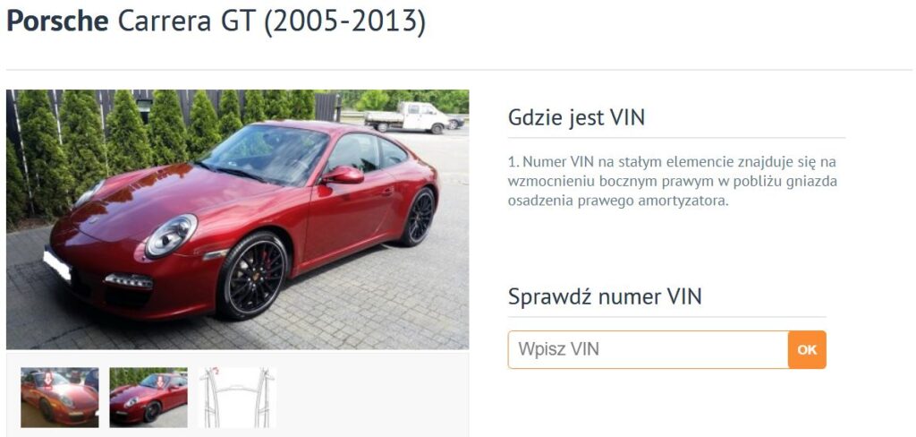 Porsche jak znaleźć, rozkodować i sprawdzić numer VIN