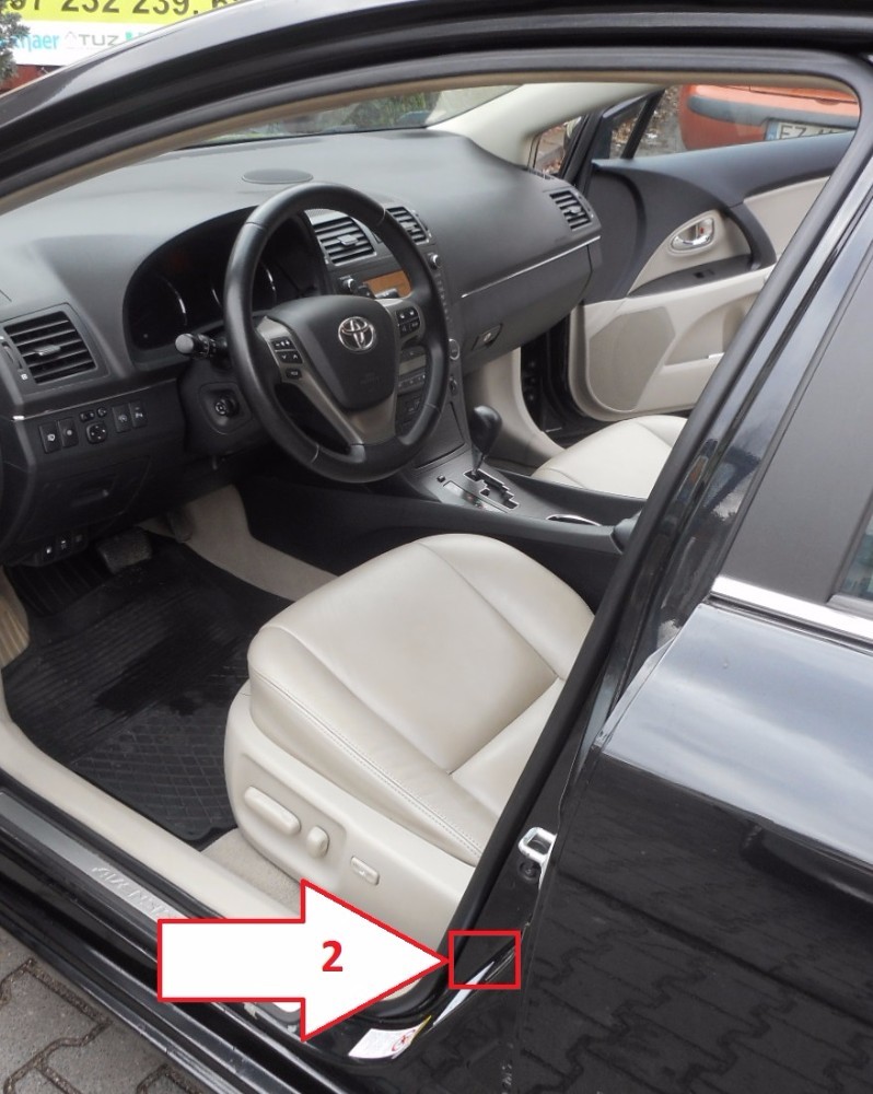 Toyota Avensis (20082011) Gdzie jest VIN